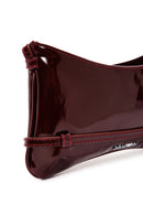 Women's Burgundy Long Strap Patent Leather Shoulder Bag | Derimod