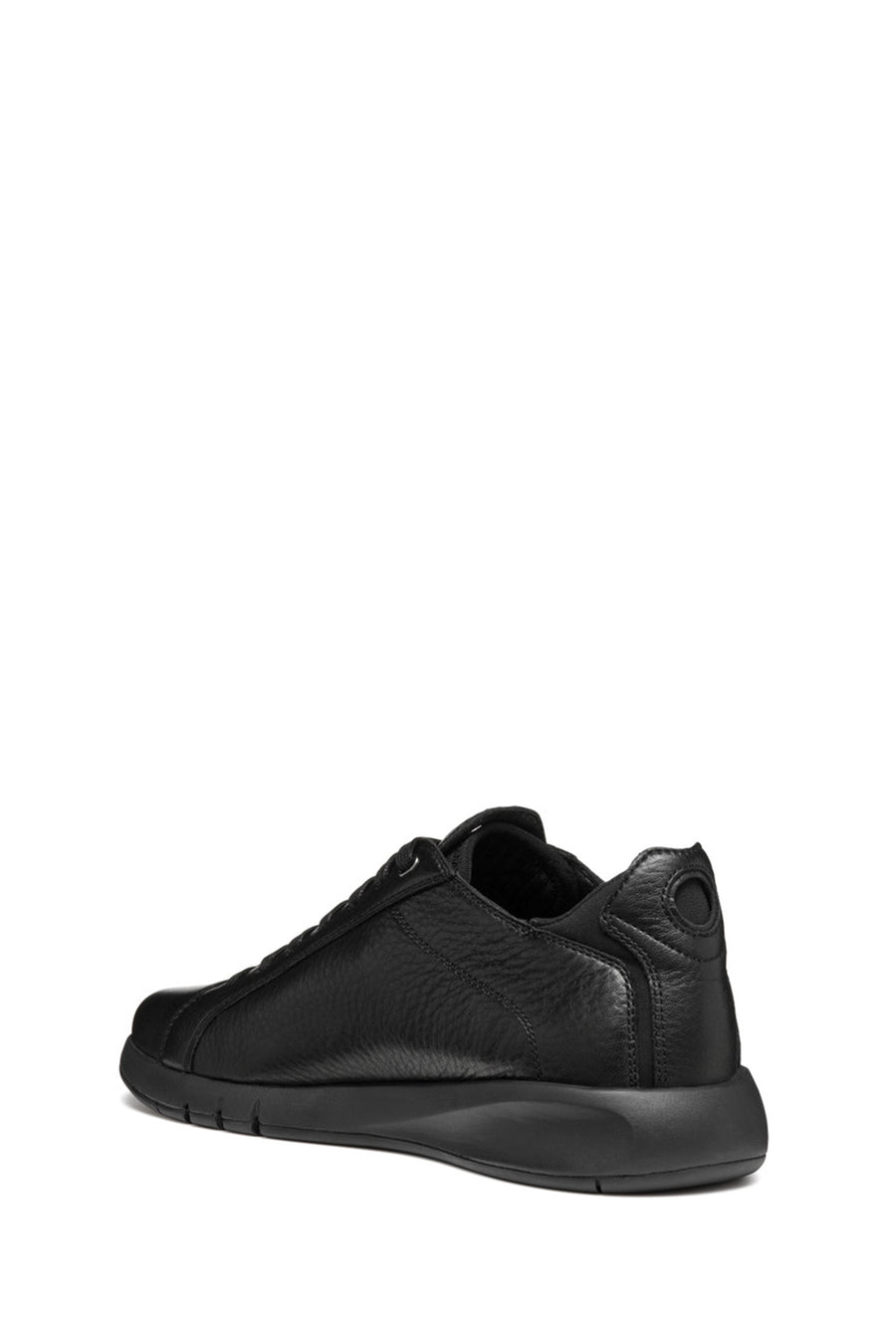 Geox Men's Black U Aerantis A - Tumb Laced Leather Sneaker