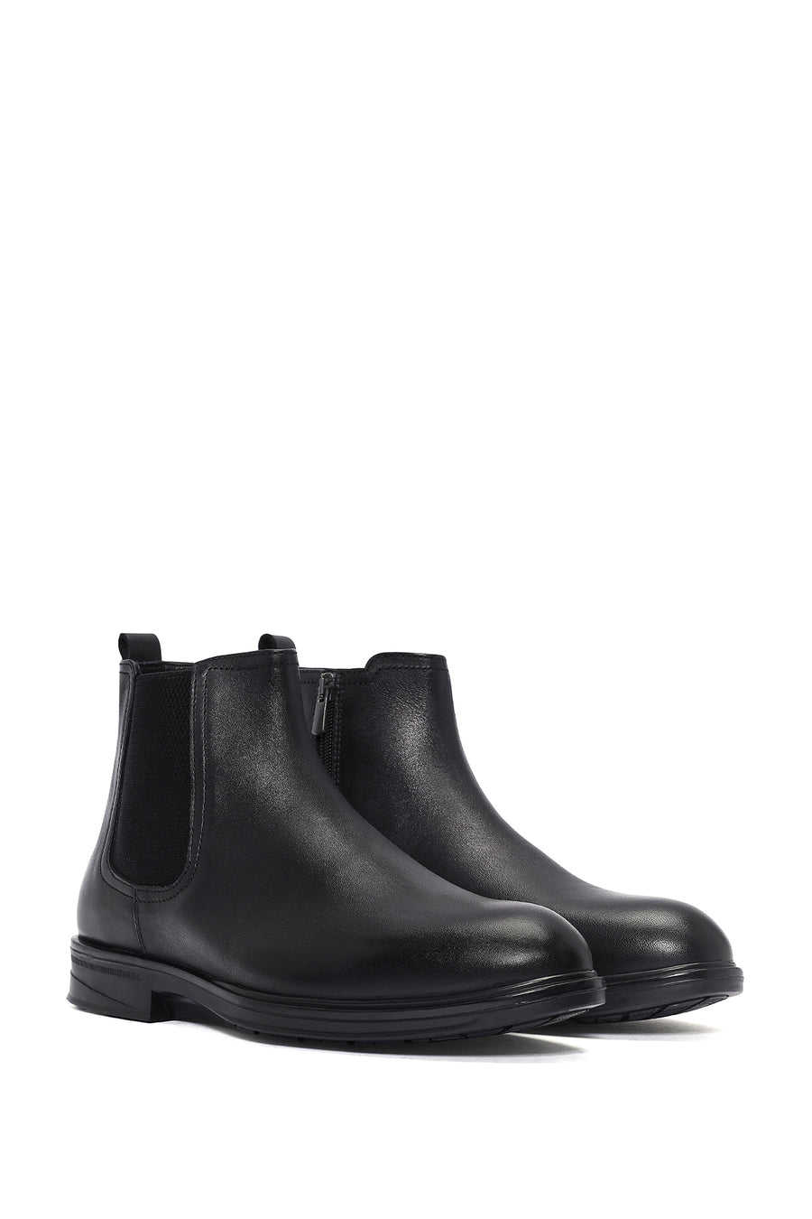 Men's Black Leather Chelsea Boots