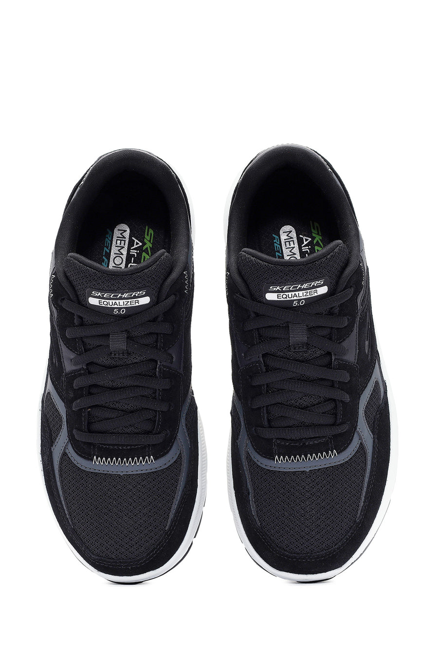 Skechers Erkek Siyah Equalizer Bağcıklı Kalın Tabanlı Sneaker