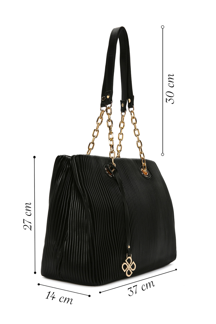 Women's Black Chain Strap Shoulder Bag