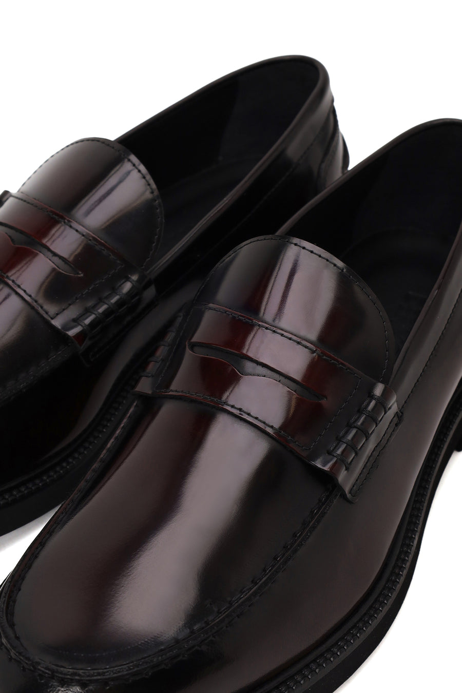 Erkek Bordo Deri Casual Loafer