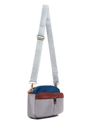 Woman Gray Long Strap Fabric Crossbody Bag | Derimod