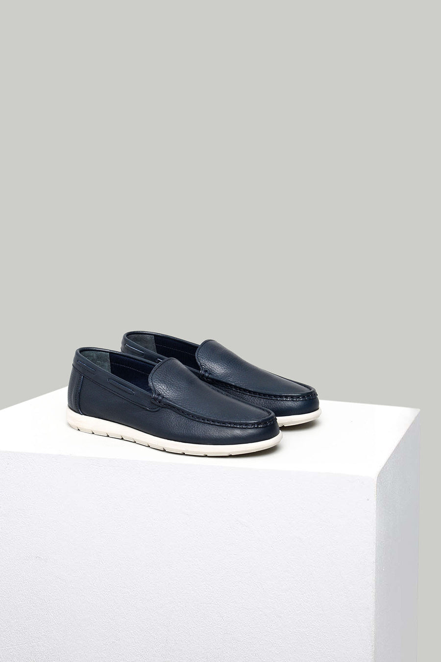 Blue Men's Leather Loafer