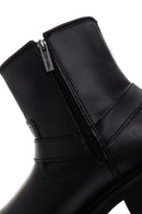 Harley Davidson Men's Black Estes Zippered Leather Boots | Derimod