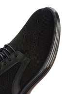 Men's Black Thick Sole Nubuck Detailed Lace Up Fabric Sneaker | Derimod