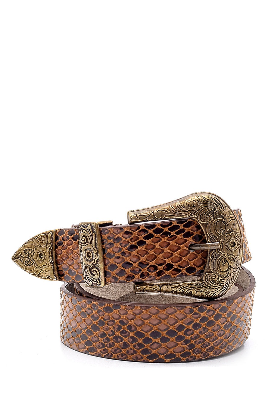 Women's Snakeskin Patterned Belt 000A2D250440 | Derimod
