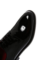 Men's Black Laced Patent Leather Classic Shoes | Derimod