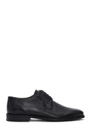 Men's Black Leather Printed Classic Shoes | Derimod