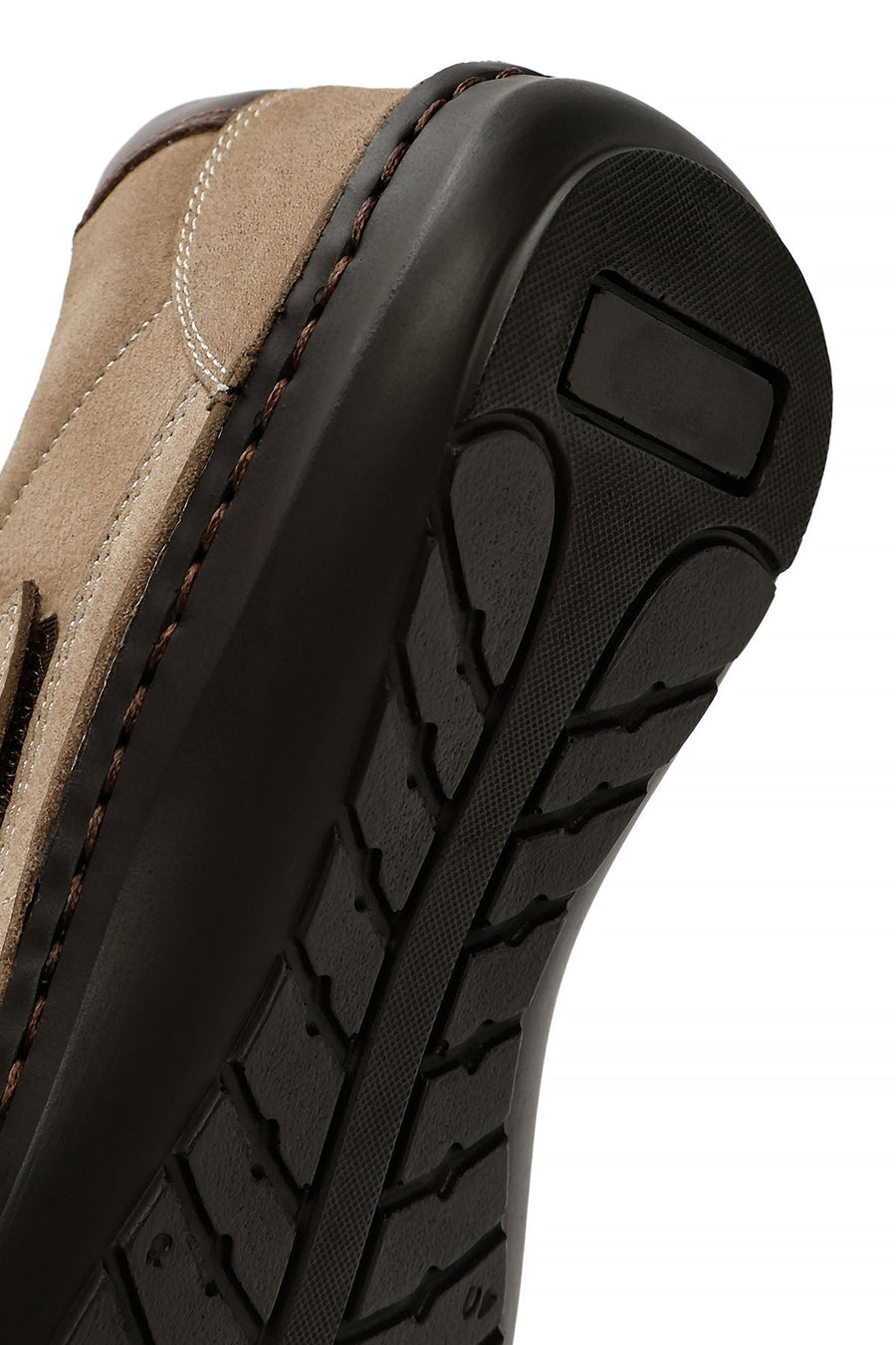 Men's Beige Nubuck Leather Casual Shoes