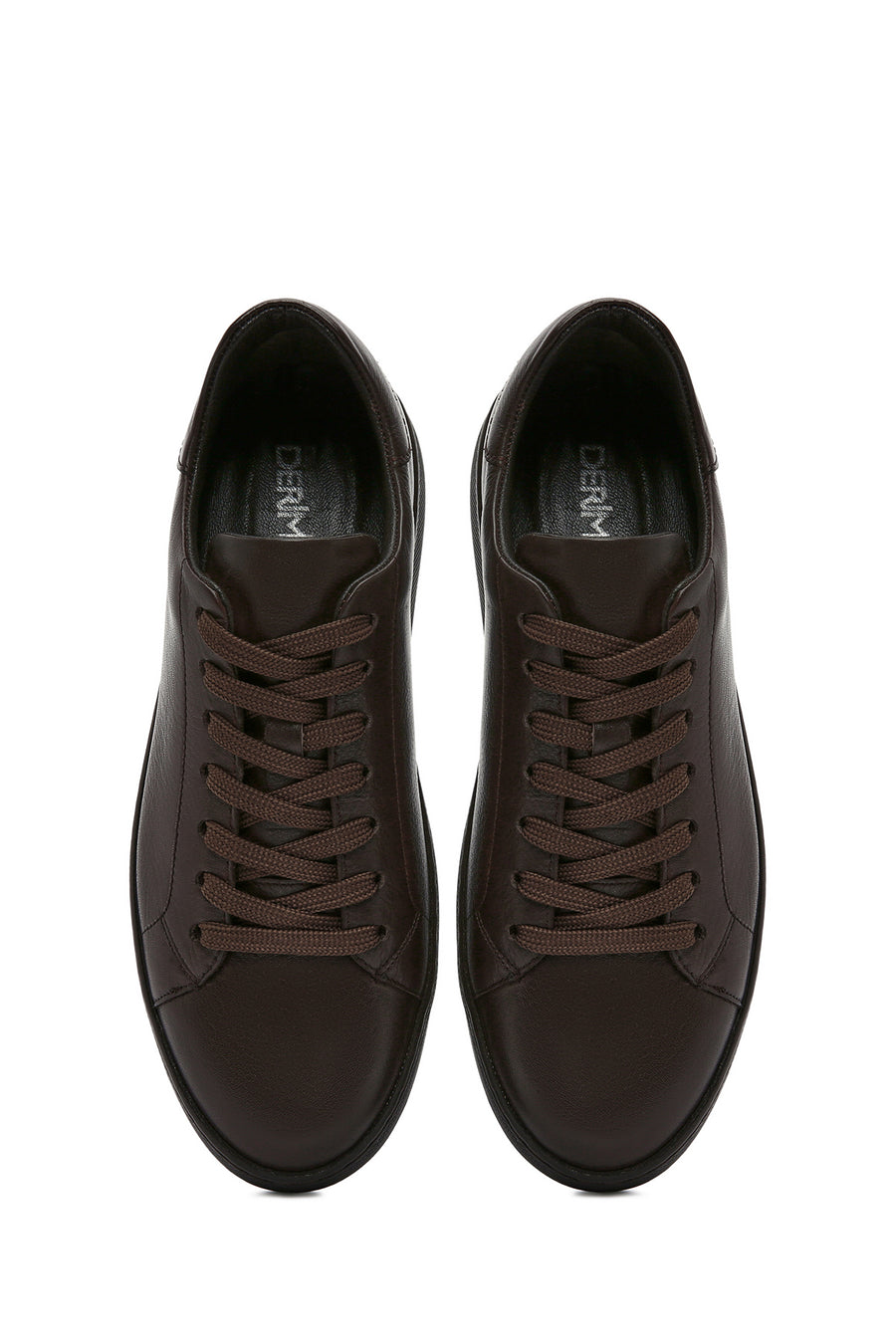 Men's Brown Lace-Up Leather Sneaker