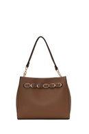 Woman Brown Long-Strap Classic Shoulder Bag | Derimod