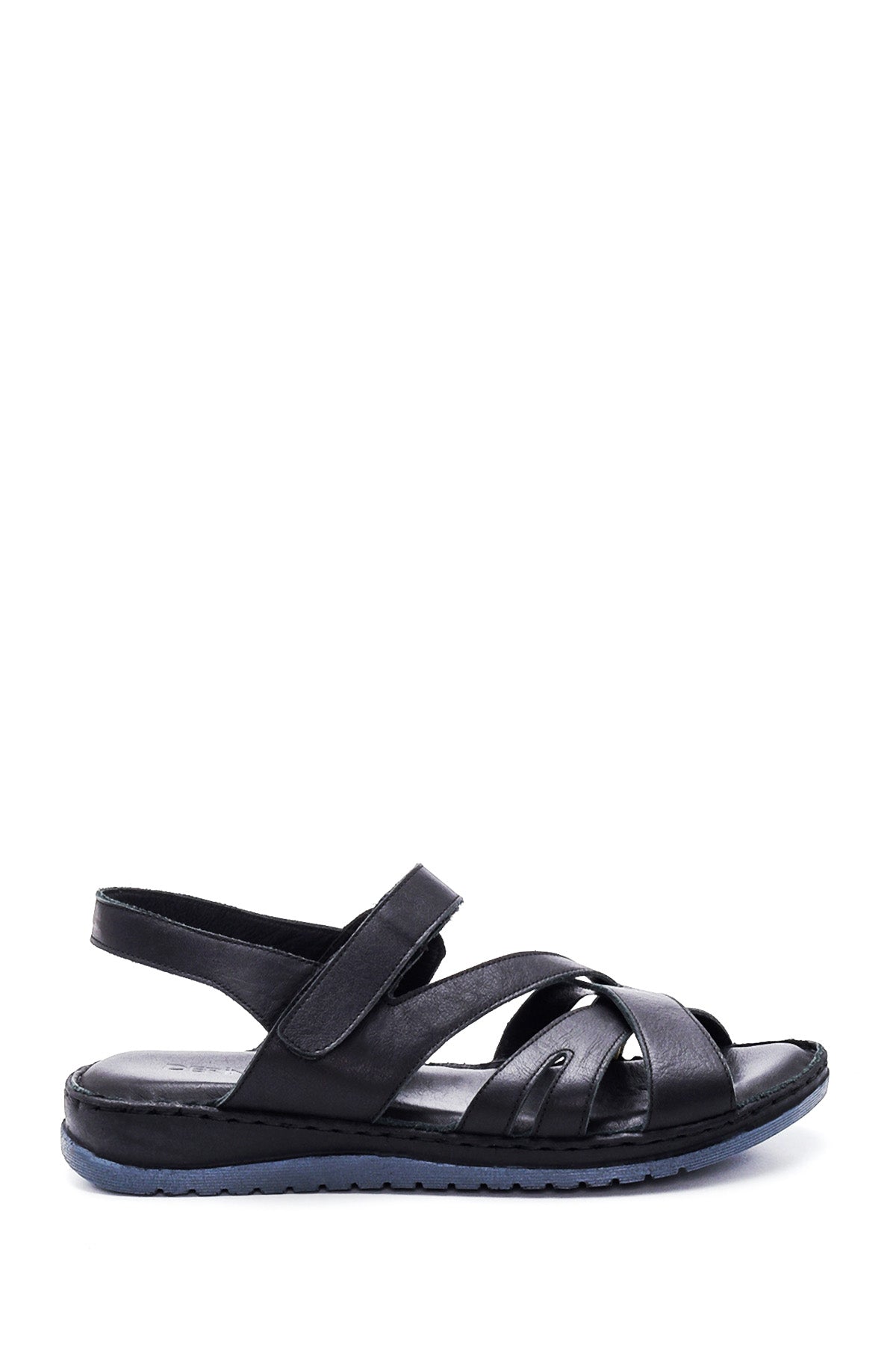 Women's Black Leather Comfort Sandals 22SFD340418 | Derimod