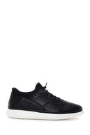 Men's Black Leather Sneaker | Derimod