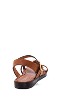 Women's Leather Crossbody Bodrum Sandals | Derimod