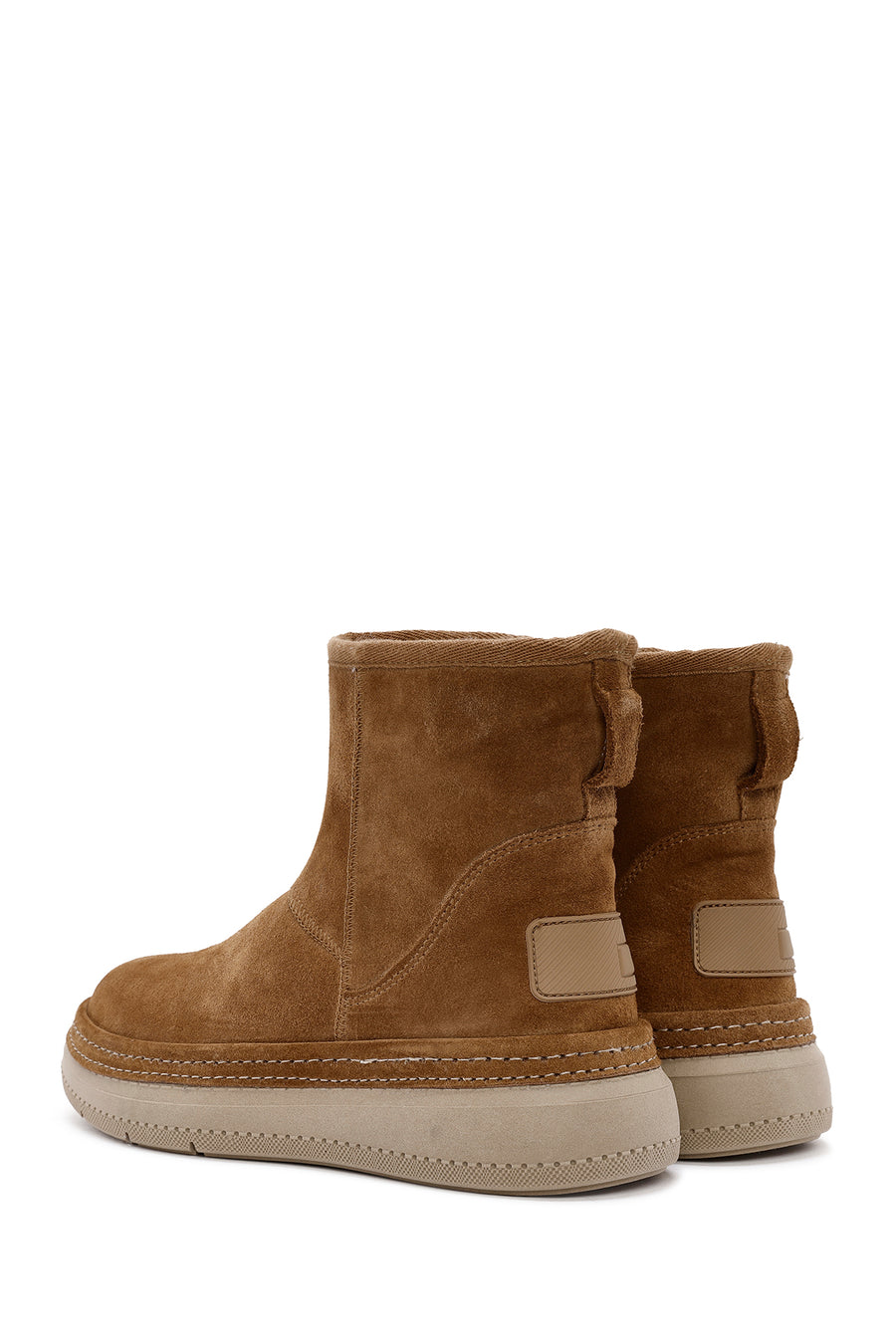 Women's Tan Suede Leather Boots