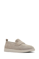 Women's Beige Suede Leather Loafer | Derimod