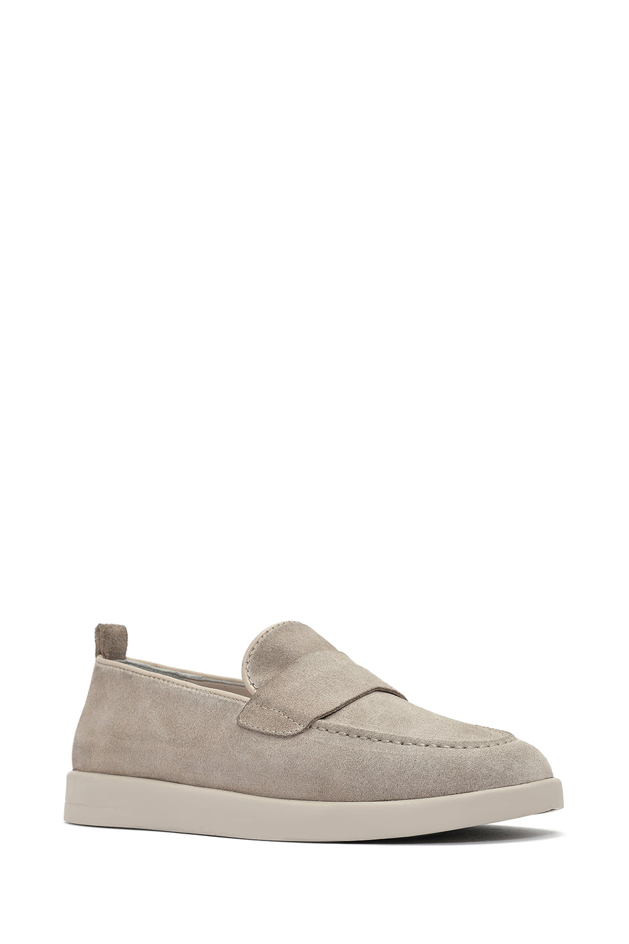 Women's Beige Suede Leather Loafer