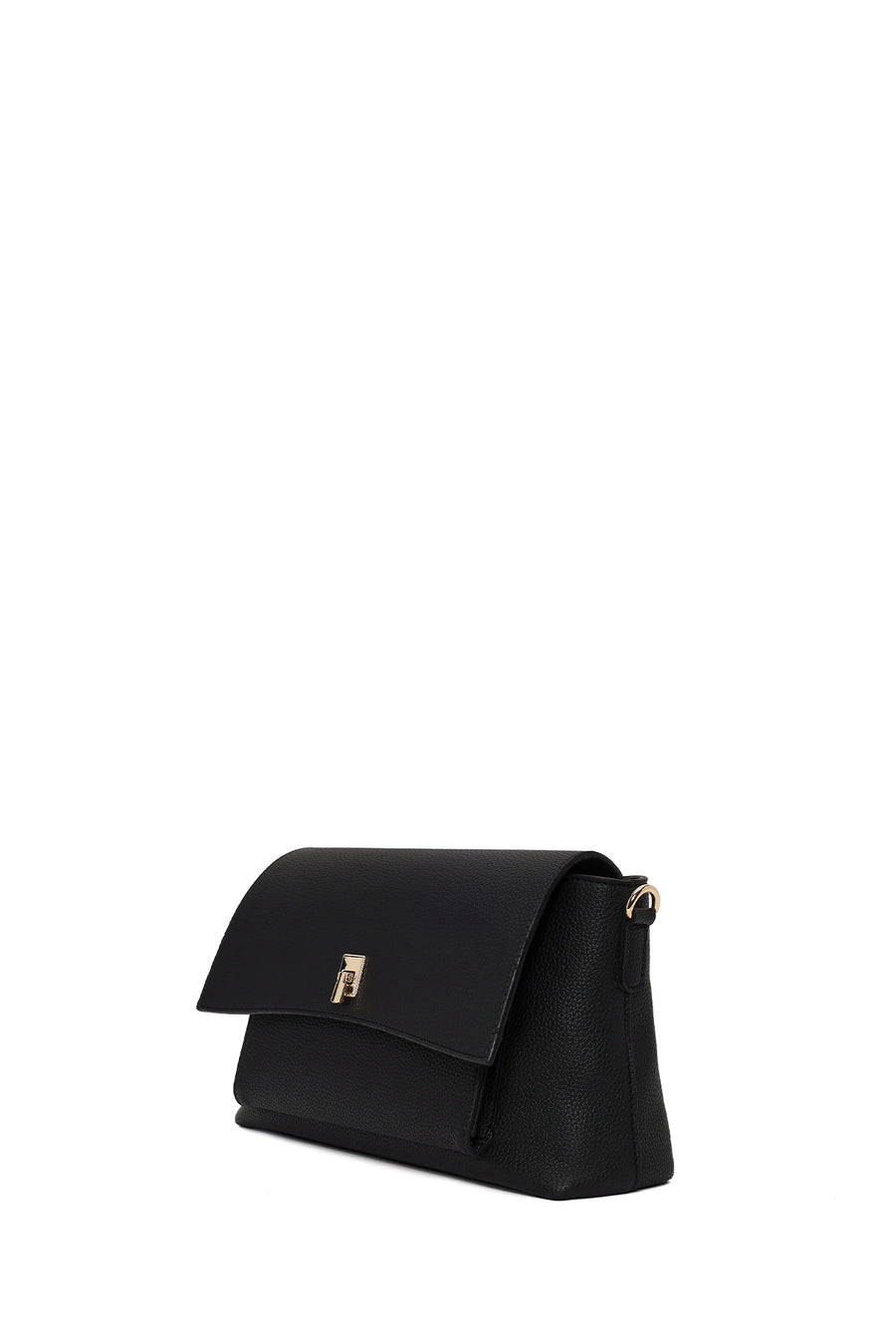 Woman Black Long-Strap Classic Crossbody Bag