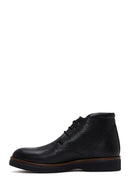 Men's Black Leather Casual Boots | Derimod