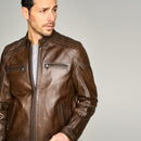 Maxim Men's Leather Jacket | Derimod