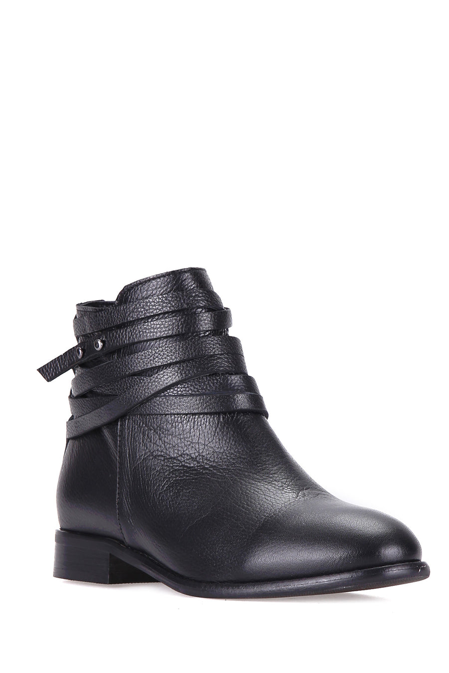 Strappy Women's Leather Boots