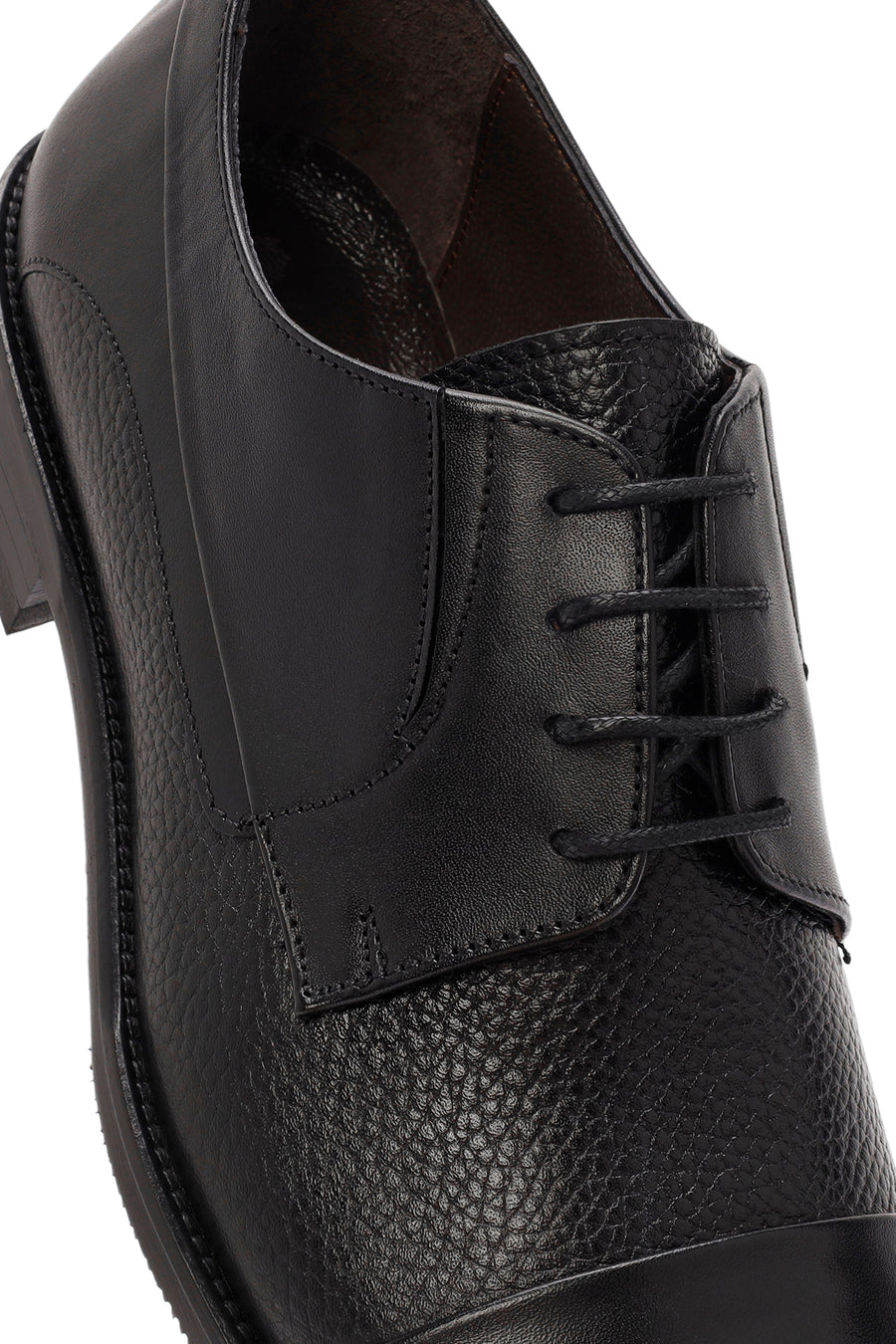 Men's Black Laced Leather Classic Shoes