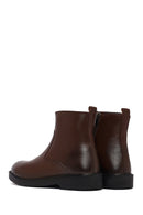 Men's Brown Zippered Leather Casual Boots | Derimod