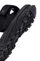 Male Black Fabric Sandal | Derimod