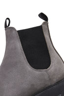 Men's Gray Nubuck Leather Chelsea Boots | Derimod