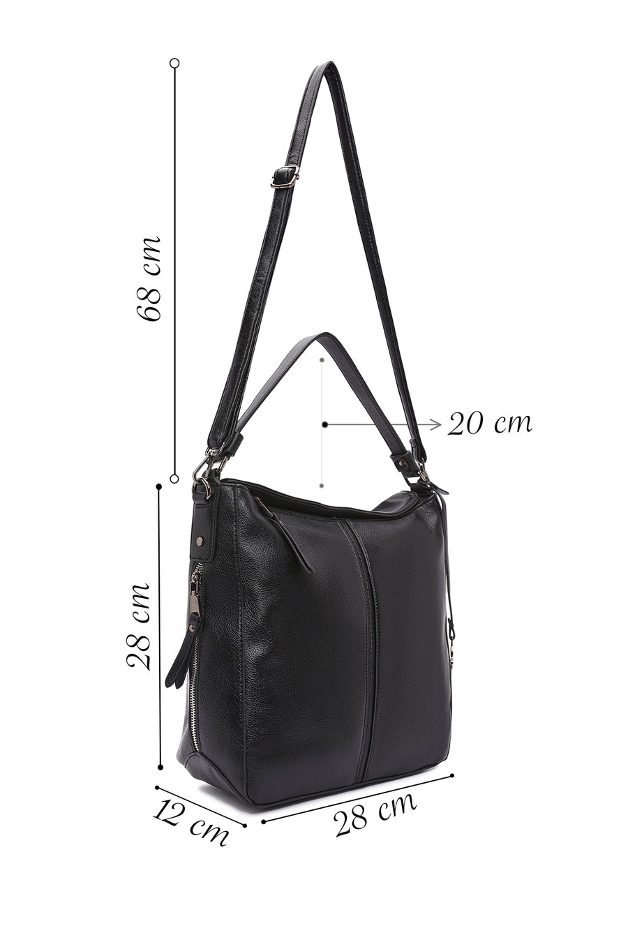 Women's Black Casual Shoulder Bag