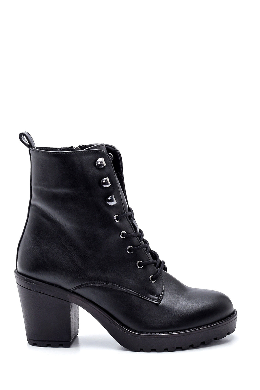 Women's Zippered Heeled Boots 21WFE253618 | Derimod