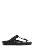 Birkenstock Women's Black Flip Flops Gizeh Eva Slippers | Derimod