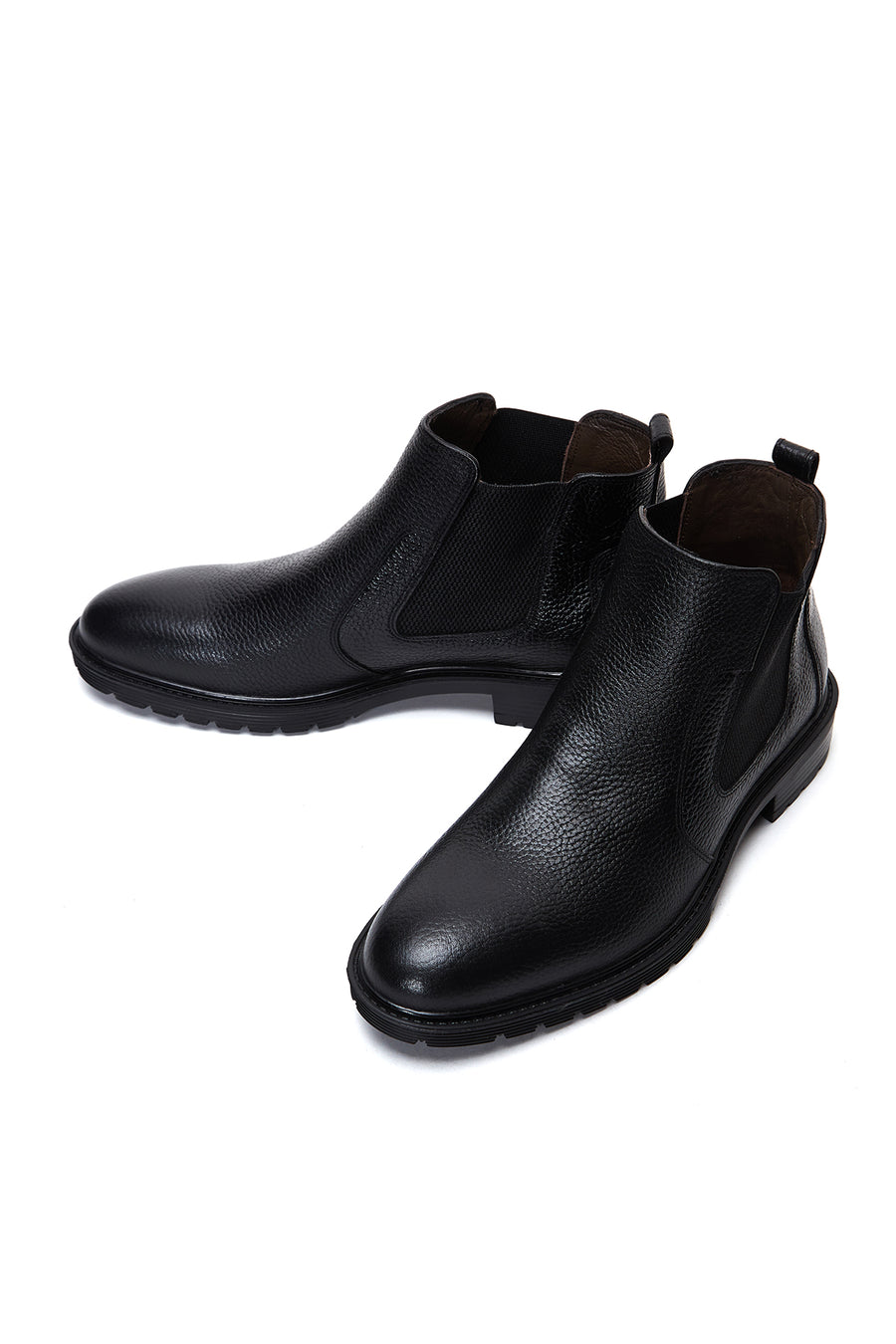 Men's Black Leather Chelsea Boots