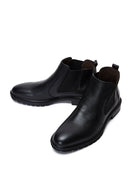 Men's Black Leather Chelsea Boots | Derimod