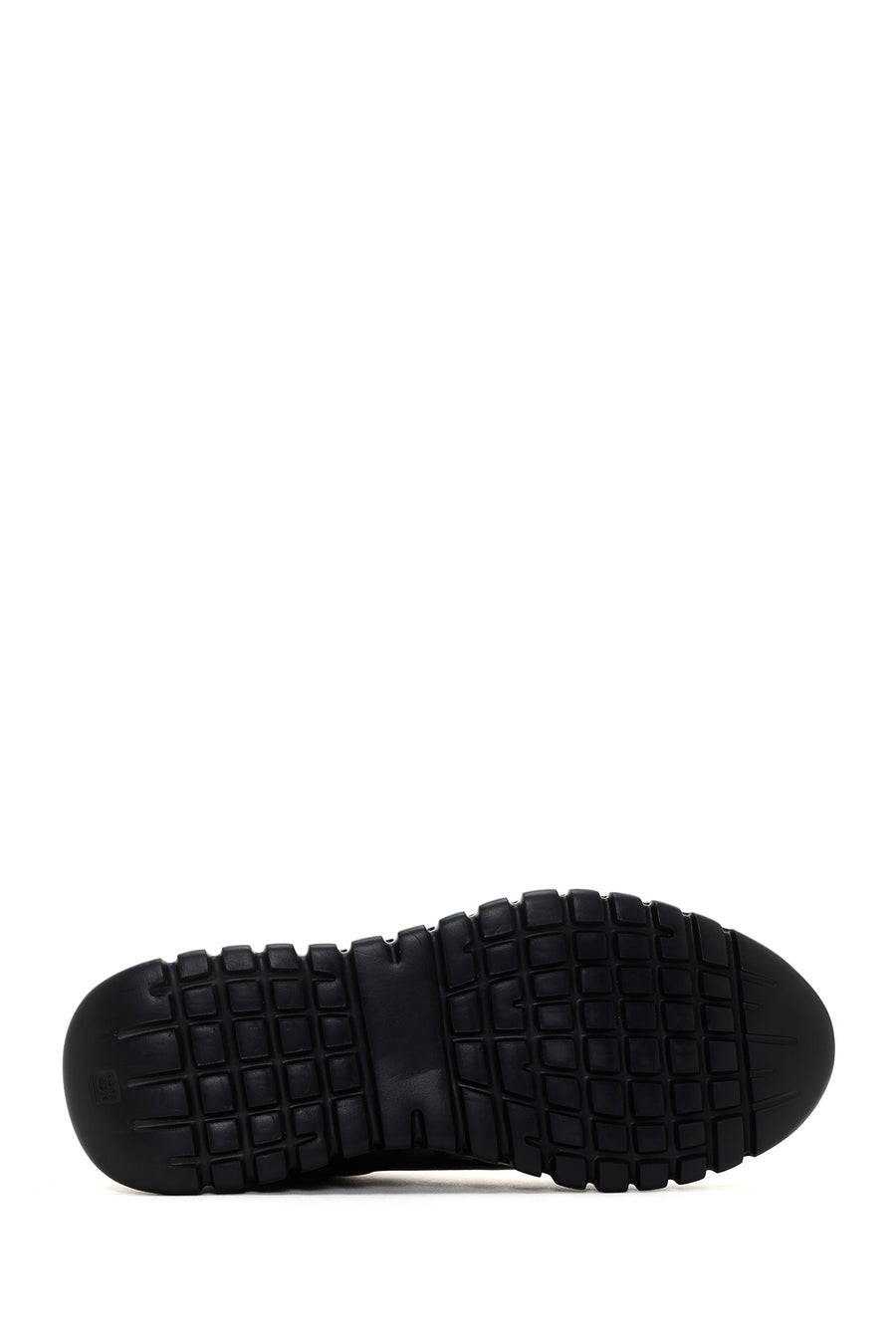 Men's Black Lace-up Leather Sneaker