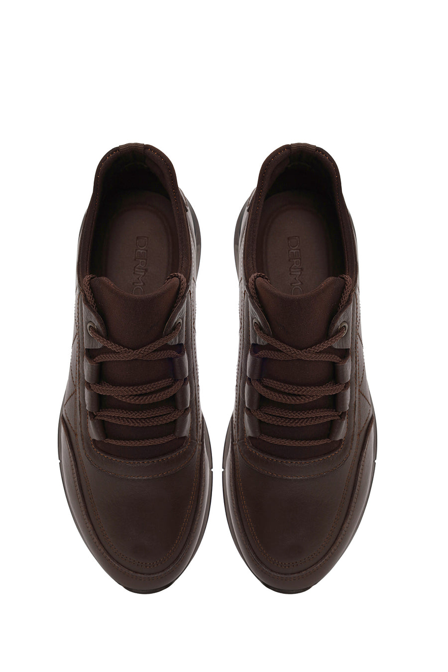 Male Brown Lace-up Leather Casual Sneaker