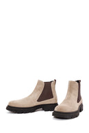 ACBC x Derimod Men's Brown Suede Leather Chelsea Boots | Derimod