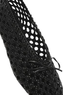 Women's Black Braided Ballerina | Derimod