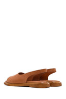 Women's Tan Leather Sandals | Derimod