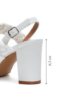 Women's White Thick Heeled Sandals | Derimod