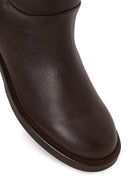 Woman Brown Leather Boots | Derimod