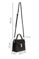 Women's Black Long Strap Printed Shoulder Bag | Derimod