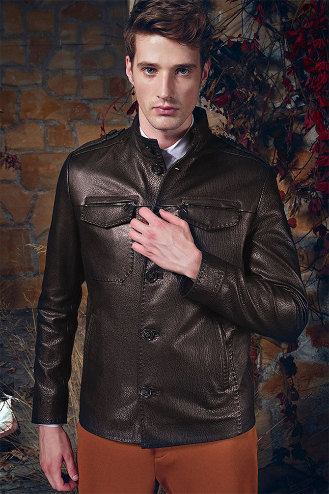 Moreno Men's Black Sports Blazer Leather Jacket