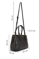 Women's Black Long Strap Stoned Classic Shoulder Bag | Derimod