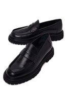 Male Black Leather Casual Loafer | Derimod