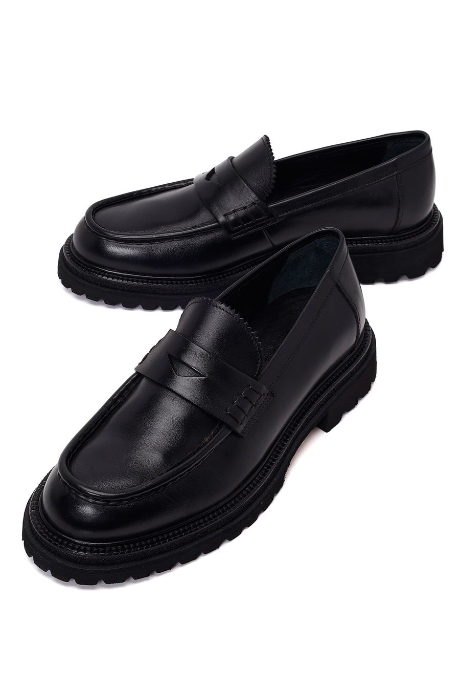 Erkek Siyah Deri Casual Loafer