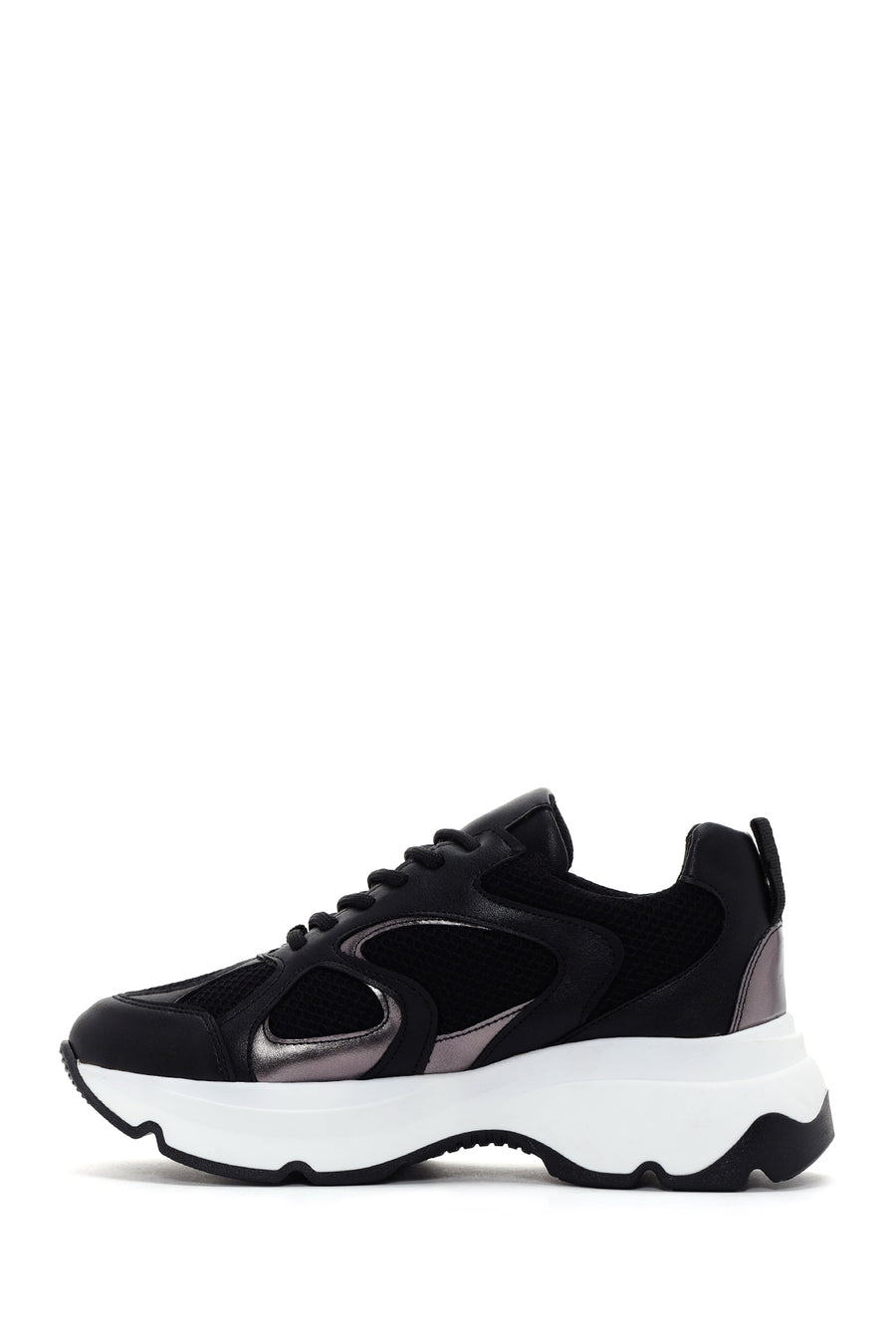 Kadın Siyah Kalın Tabanlı Sneaker