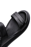 Kadın Siyah Deri Comfort Sandalet | Derimod