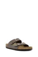 Birkenstock Women's Brown Arizona Eva Nubuck Leather Slippers | Derimod